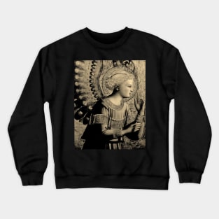 ANGEL SEPIA CHRISTMAS CARD CHURCH CHERUB VINTAGE DESIGN INK POSTER Crewneck Sweatshirt